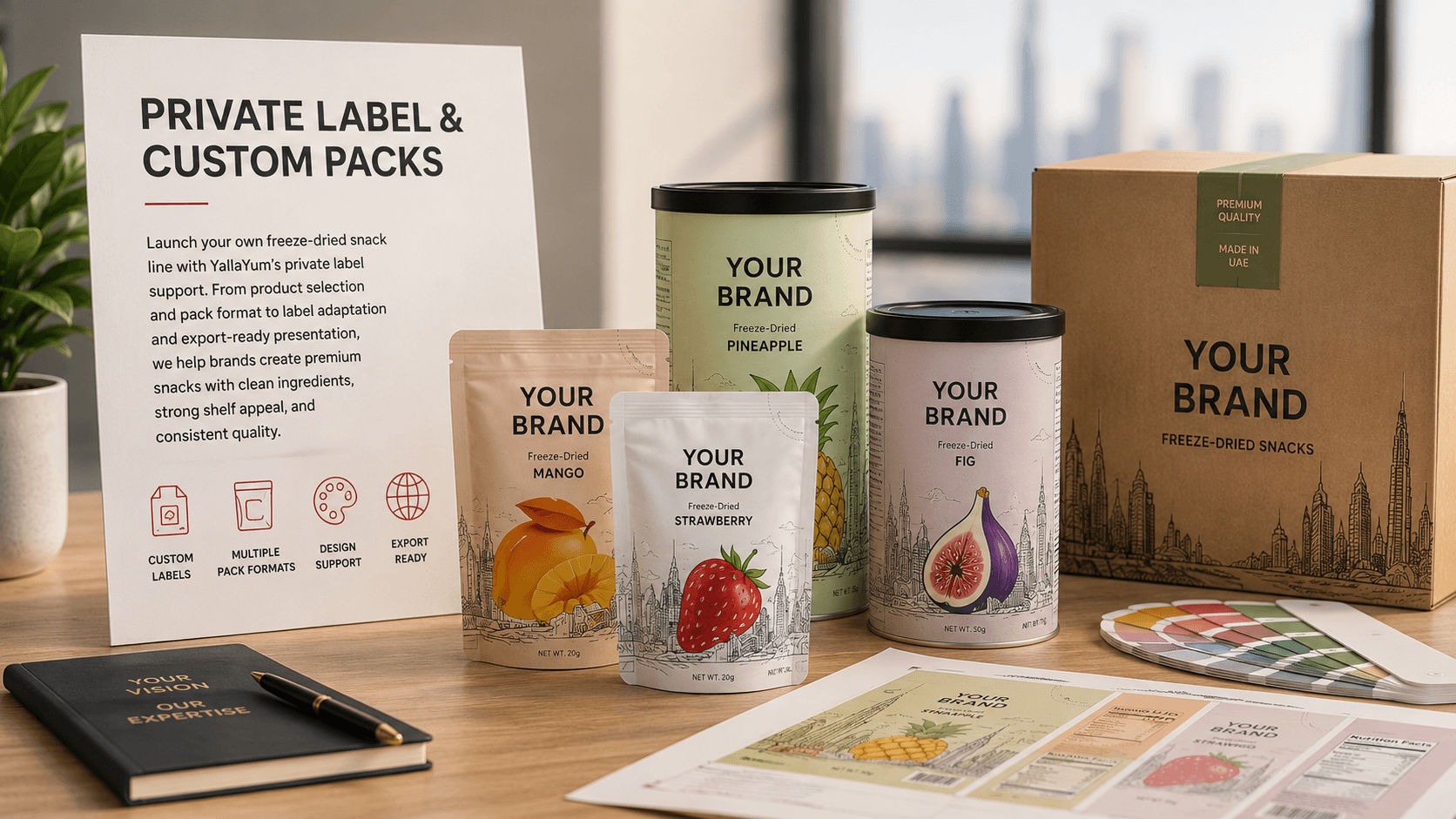 Private label and custom pack freeze-dried snacks
