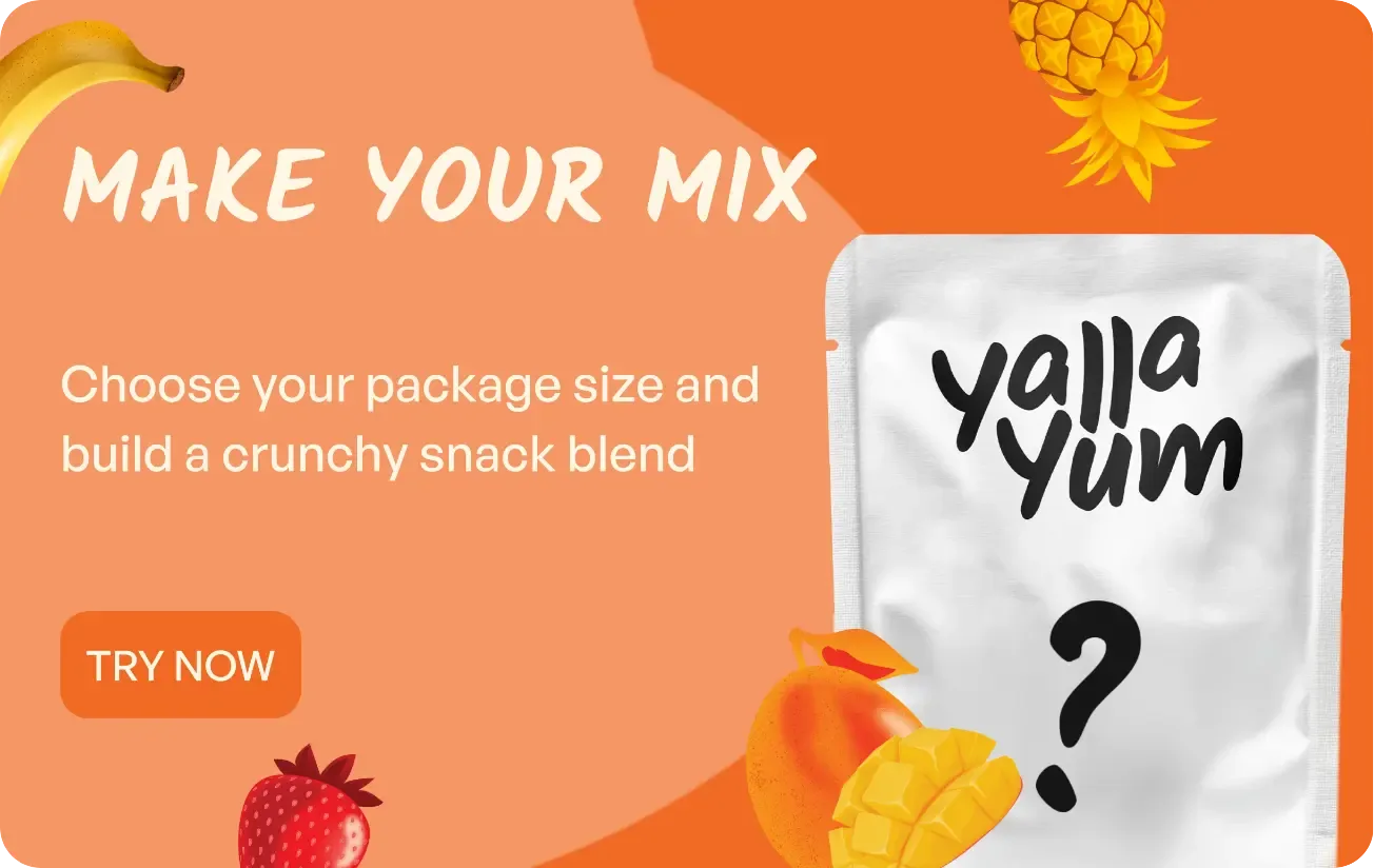 Make Your Mix — choose your package size and build a crunchy snack blend