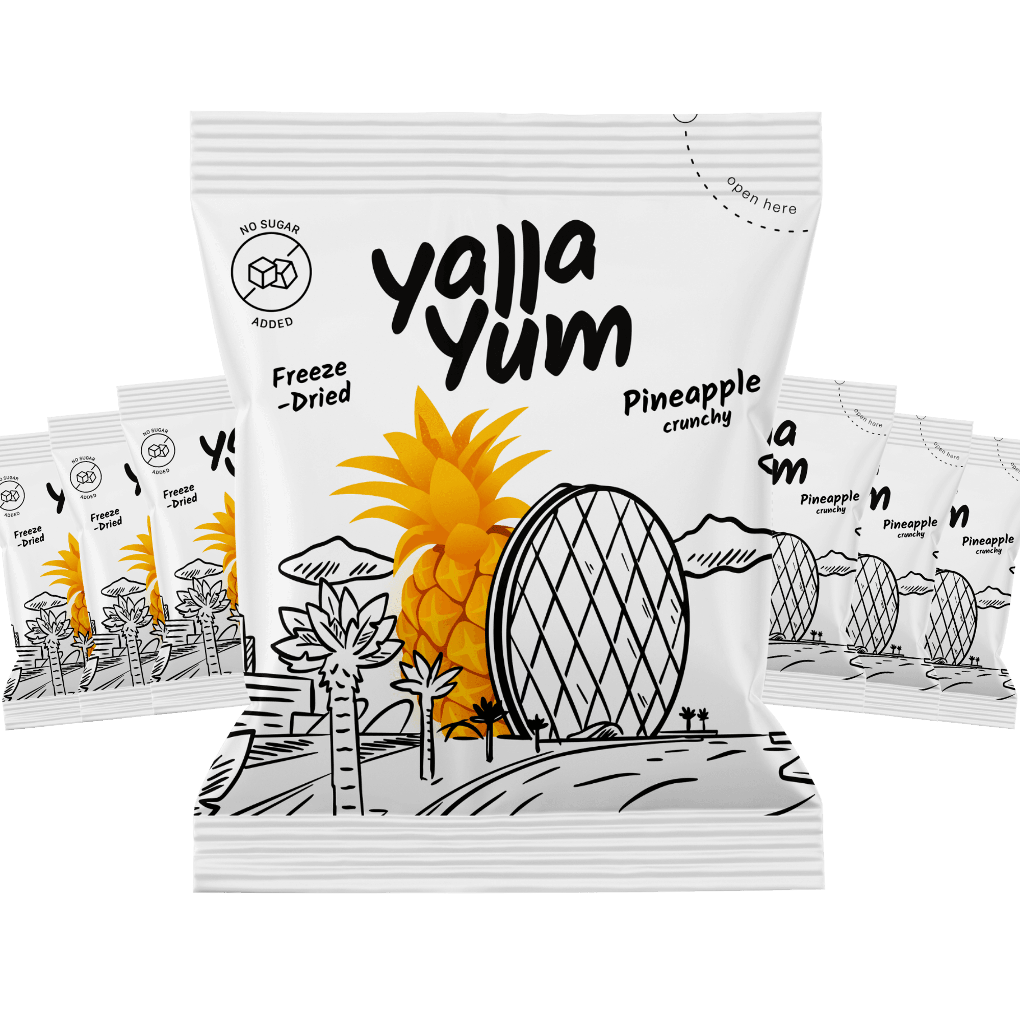 Freeze-Dried Pineapple - 7 Packs