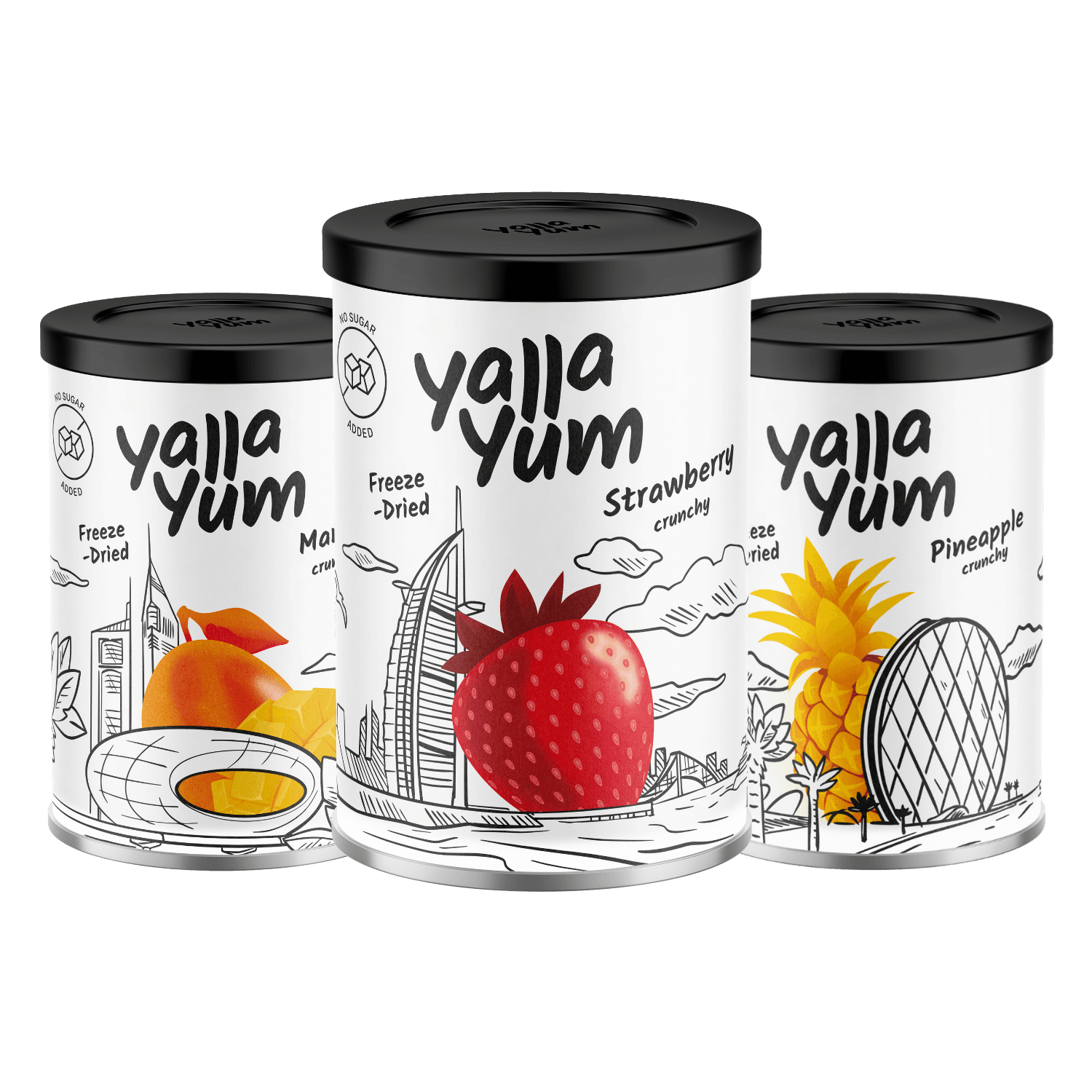 Freeze-Dried Crunchy Fruit Trio Can Set